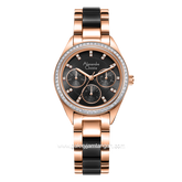 Alexandre Christie Passion AC 2A60 BF Black Dual Tone Stainless Steel With Ceramic Strap